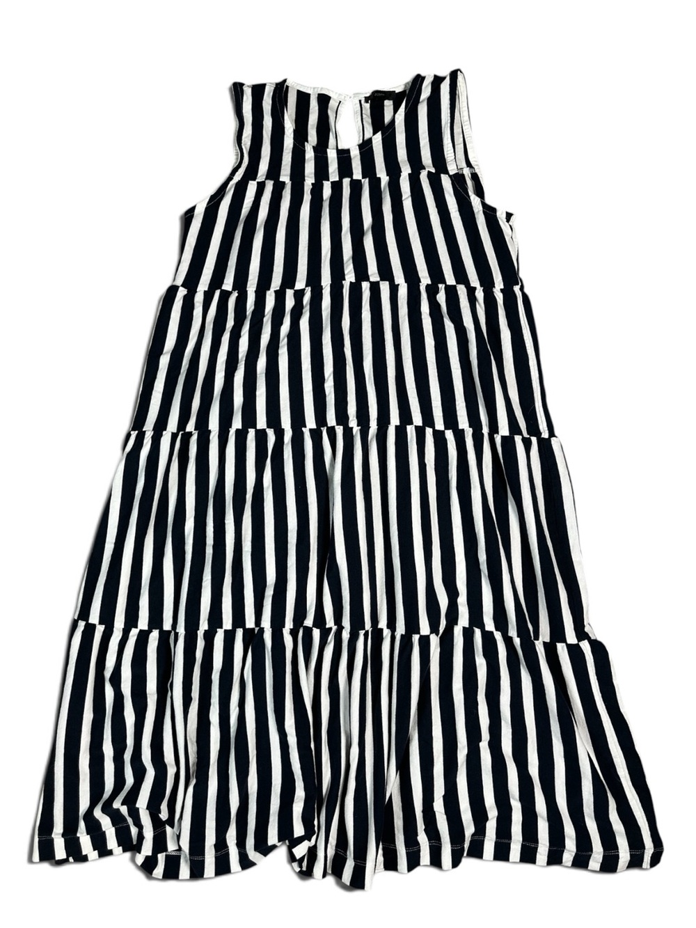 J.Crew Midi Dress Blue & White Striped Size Medium